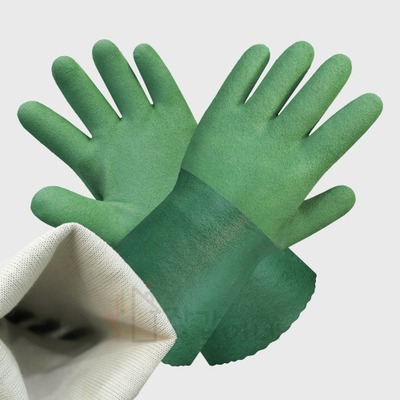 PVC 공업용 어업용 장갑 (녹색) - 장갑이네